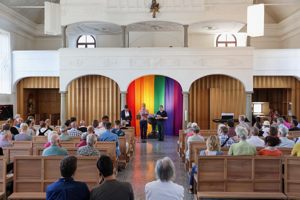 Ökumenischer Pride Gottesdienst in der Peterkapelle Luzern. (Bild Marcel Bucher)